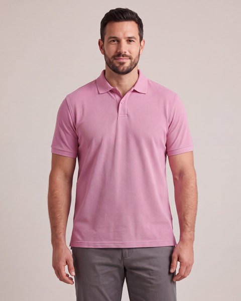 Clear Cut Polo - Salmon Pink