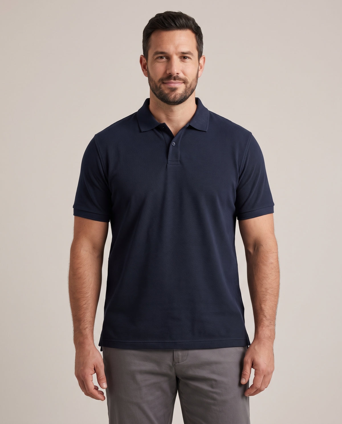 Clear Cut Polo Dark Navy cotton pique polo