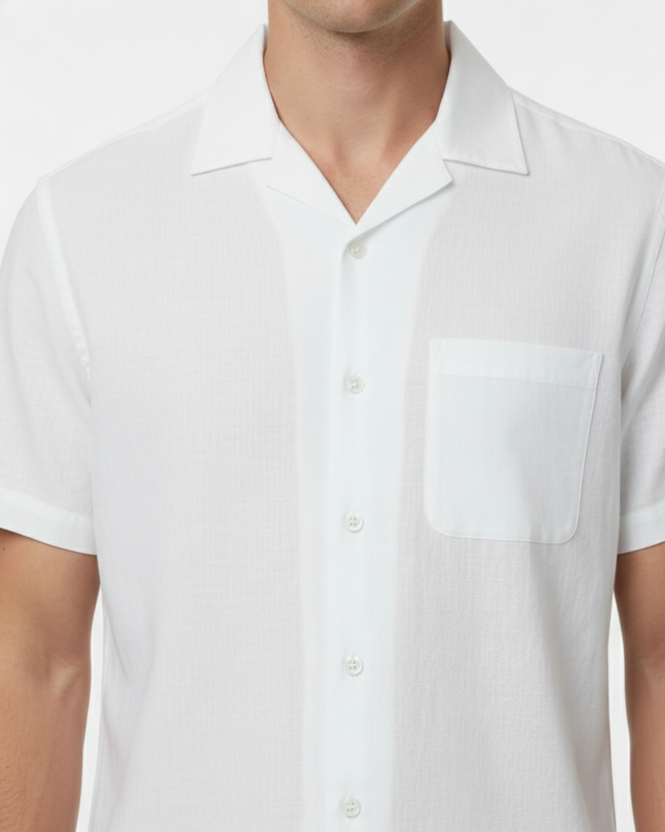 LINEN SHORT SLEEVE PLAIN SHIRTS