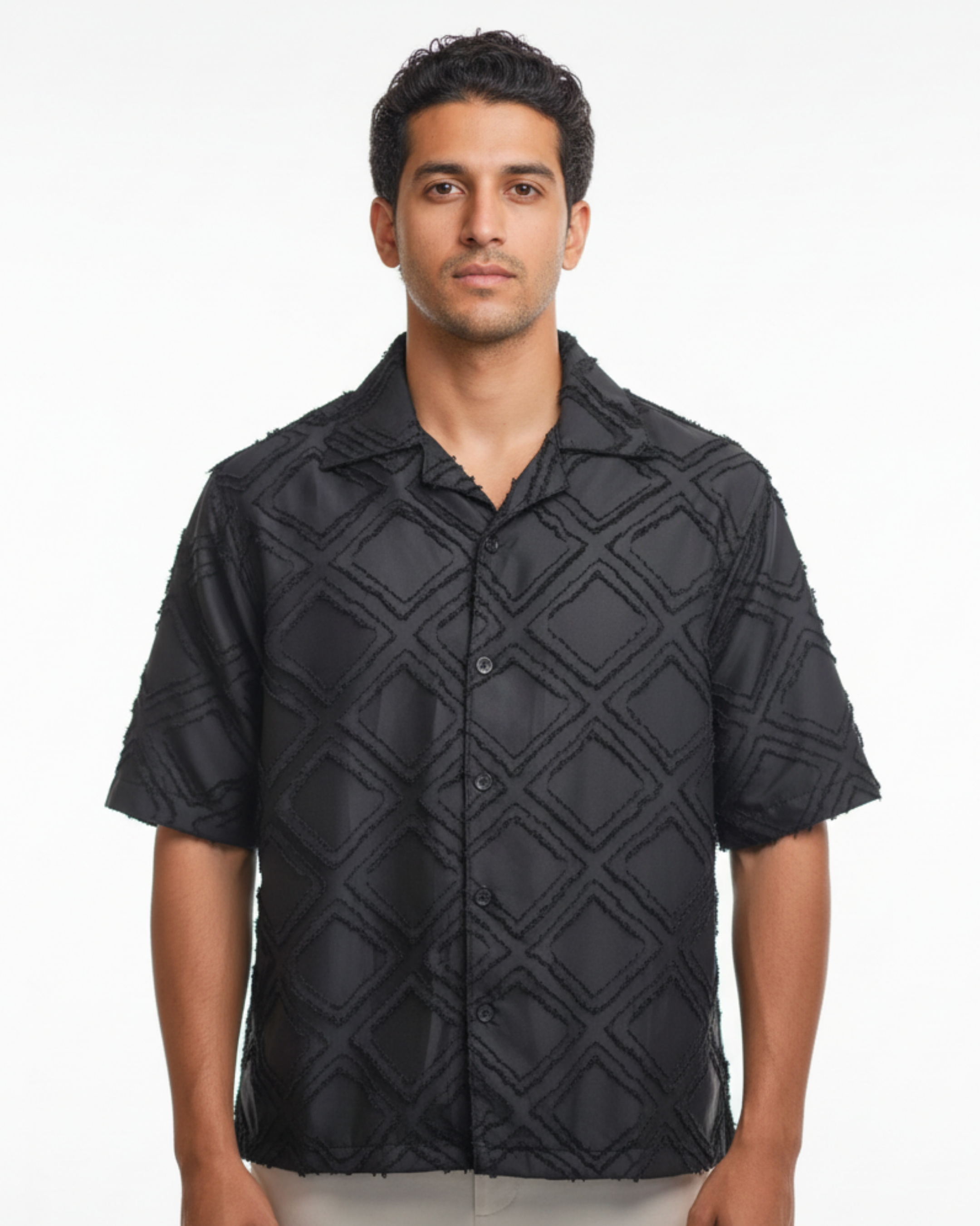 TEXTURED CUBAN COLLAR SHIRTS