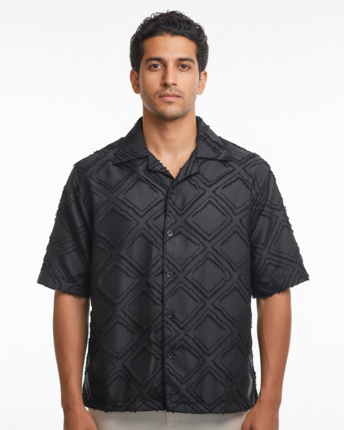 TEXTURED CUBAN COLLAR SHIRTS