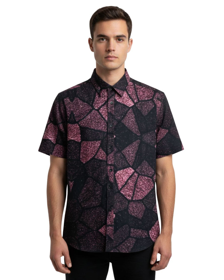 Stalio Print Shirt - Maroon