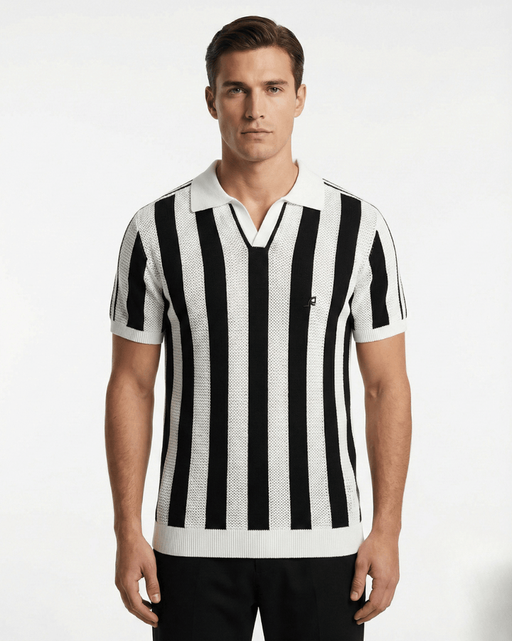 Squalo Stripe Knit Polo G6107