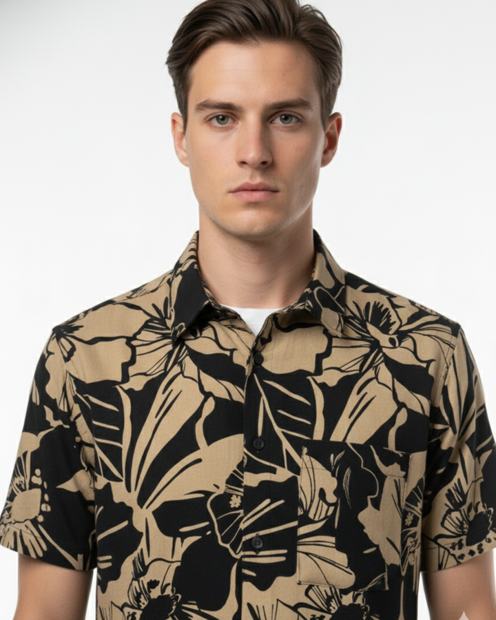 LINEN SHORT SLEEVE DESIGN SHIRTS