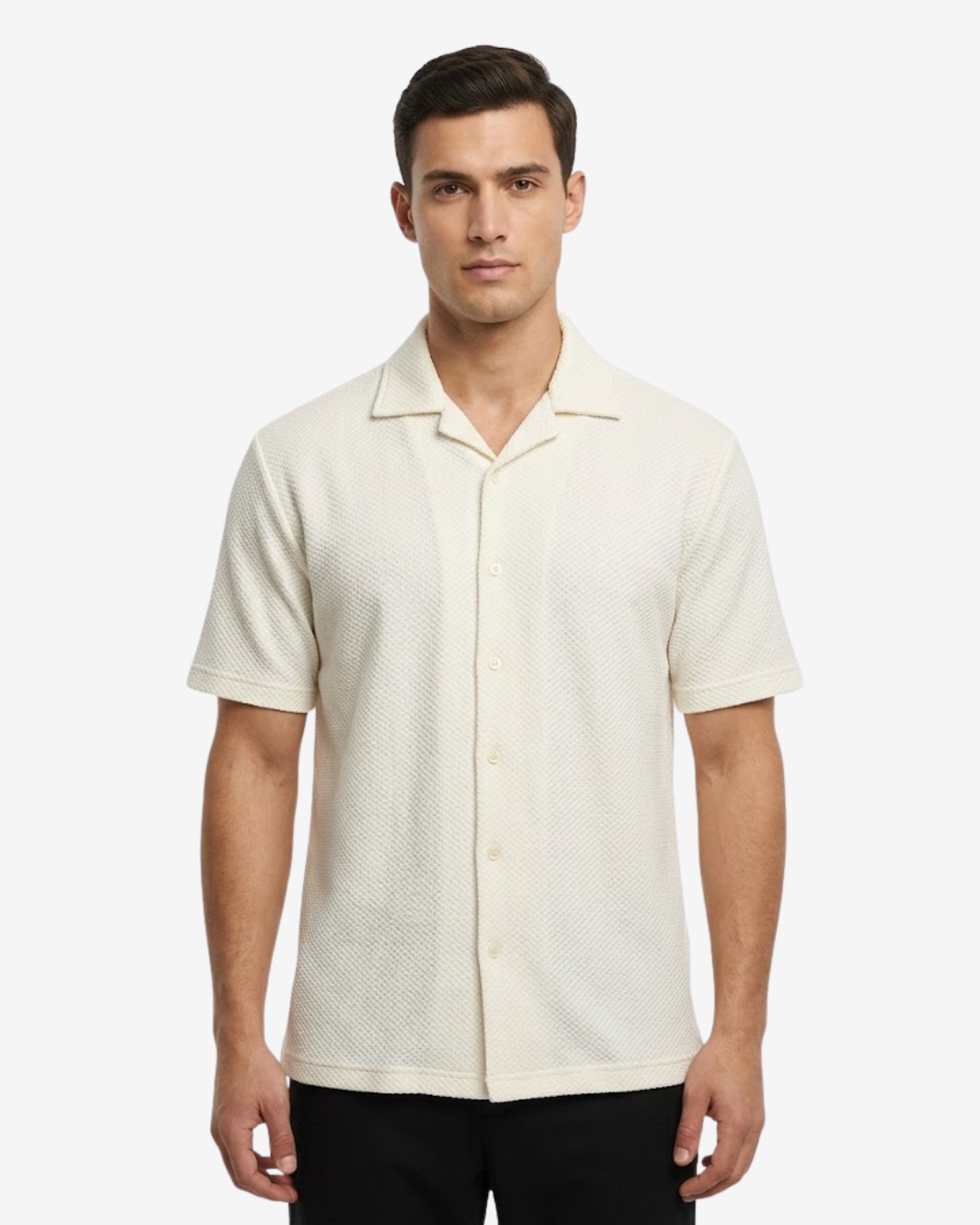 CUBAN COLLAR SHORT SLEEVE SHIRT