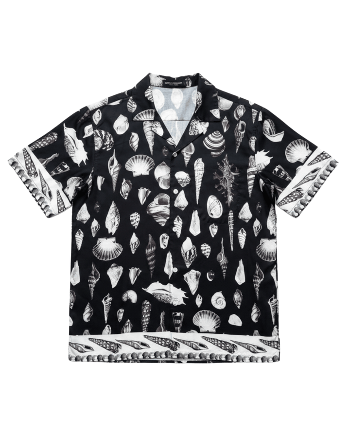 Printed Short Sleeve Shirt - Black