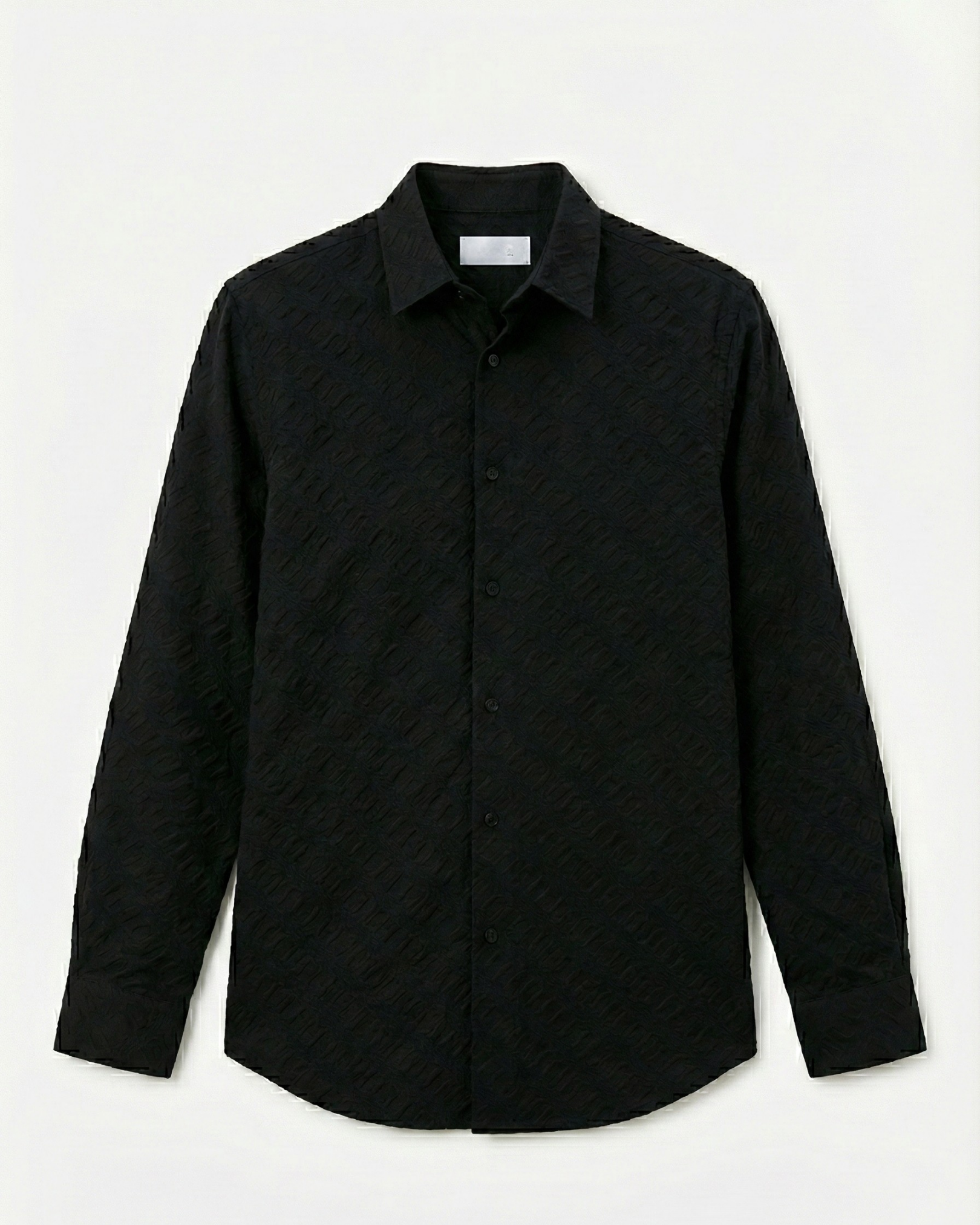LUXURY JACQUARD FABRIC LS SHIRT