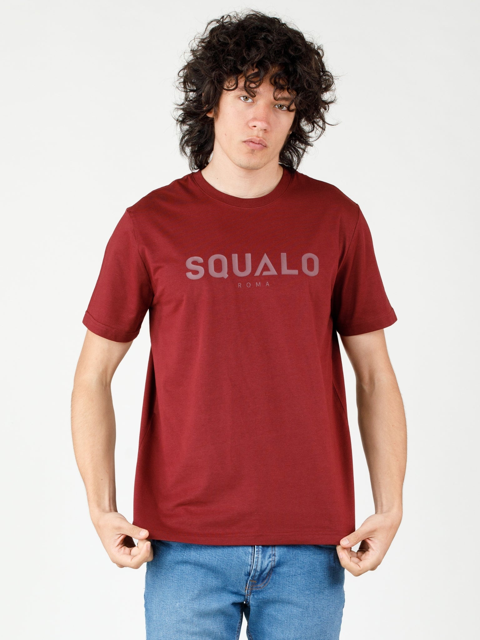 Squalo Relaxed Tee - Maroon