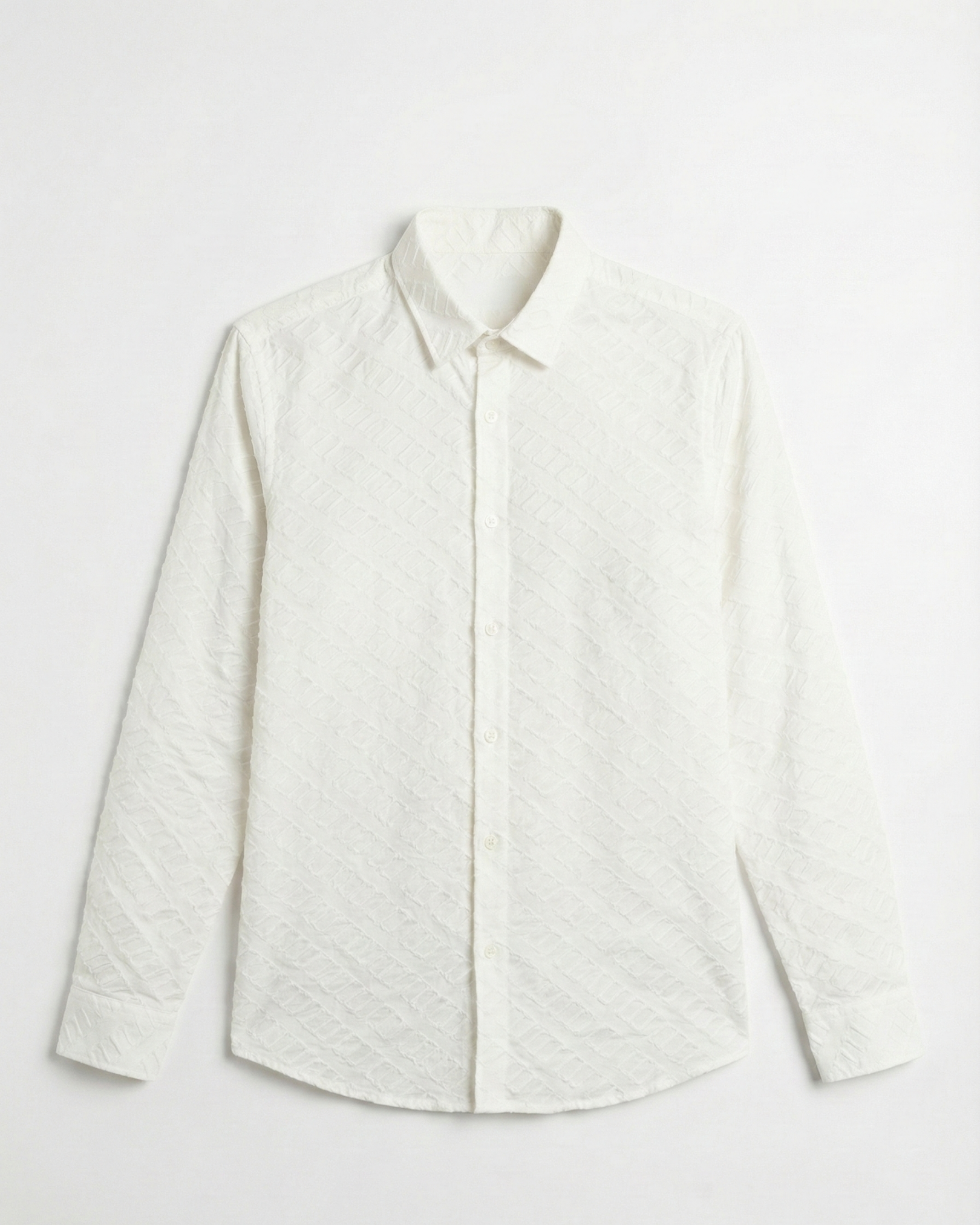 LUXURY JACQUARD FABRIC LS SHIRT