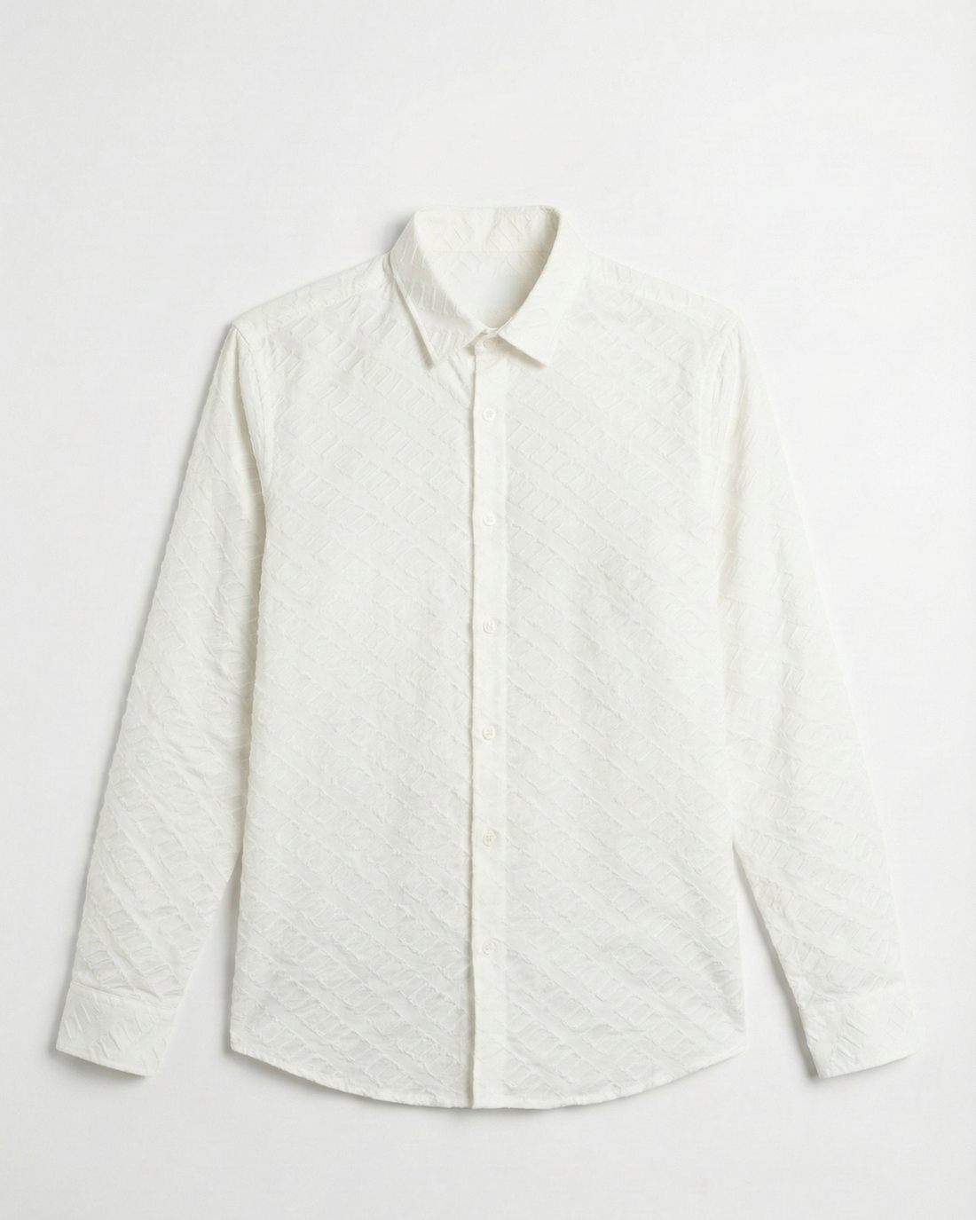 LUXURY JACQUARD FABRIC LS SHIRT