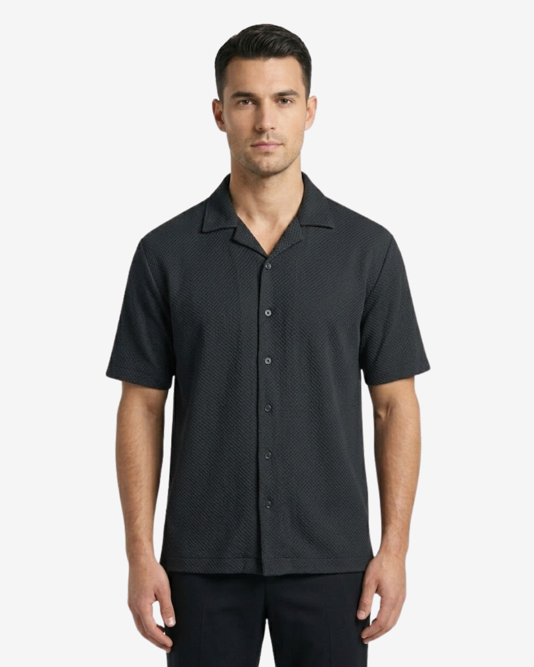 CUBAN COLLAR SHORT SLEEVE SHIRT