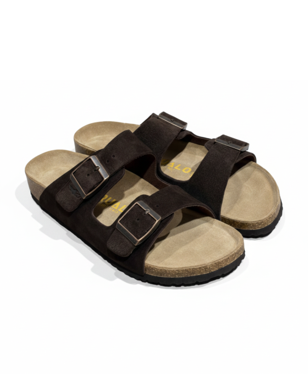 AMALFI DOUBLE STRAP SUEDE LEATHER SANDAL 2.0 - BROWN