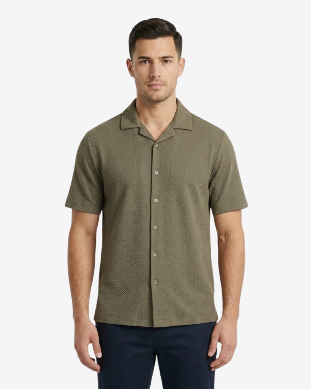 CUBAN COLLAR SHORT SLEEVE SHIRT