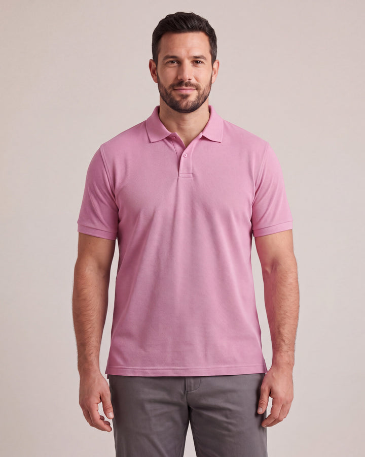 Clear Cut Polo - Salmon Pink