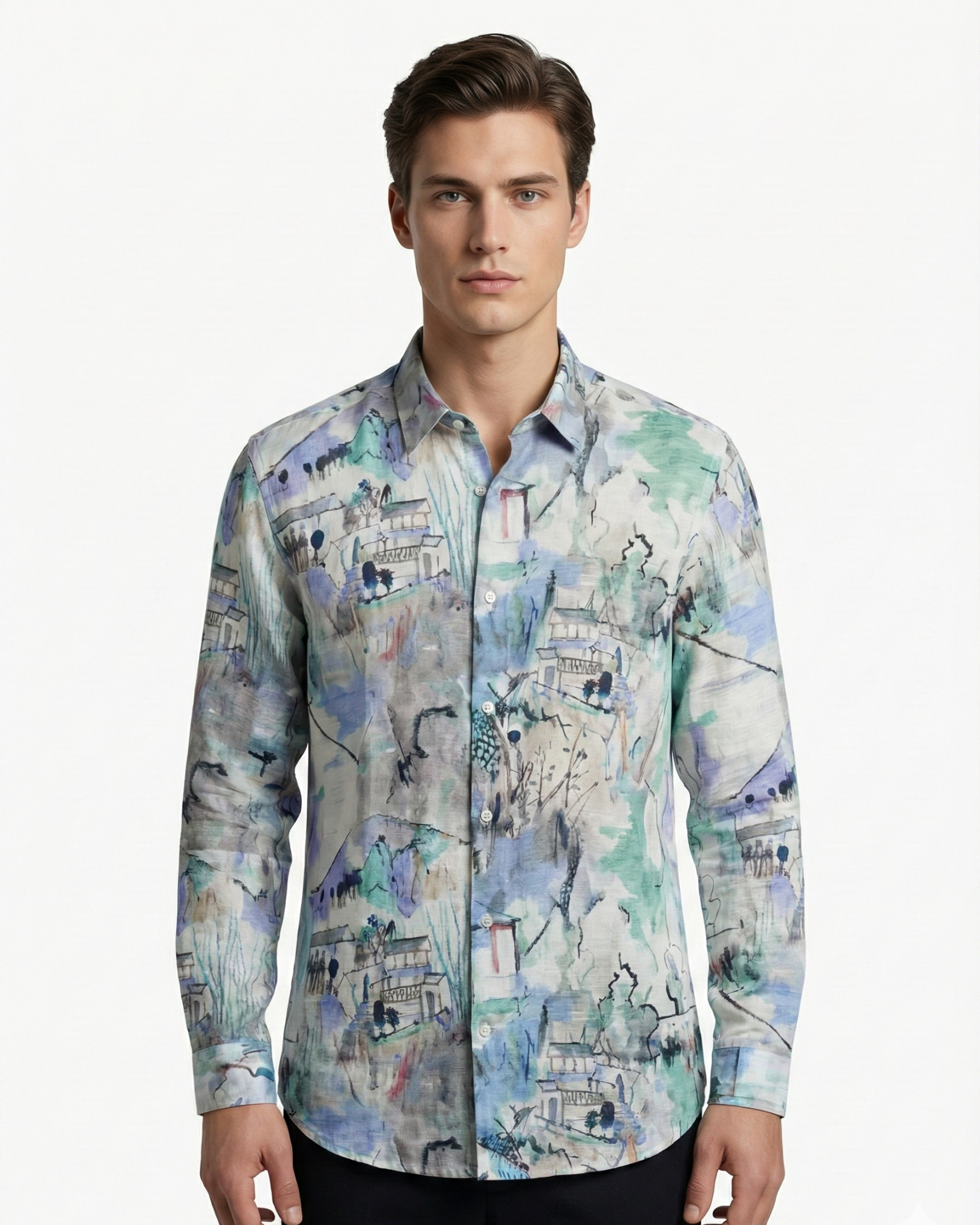FOMO DIGITAL PRINT LONG SLEEVE SHIRT
