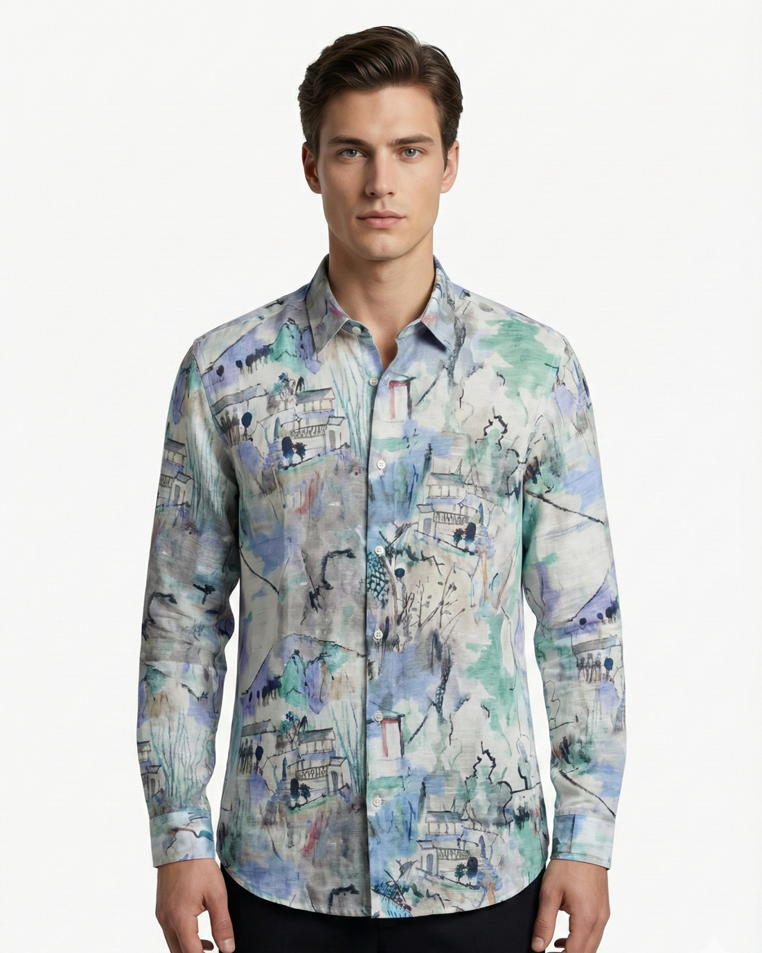 FOMO DIGITAL PRINT LONG SLEEVE SHIRT