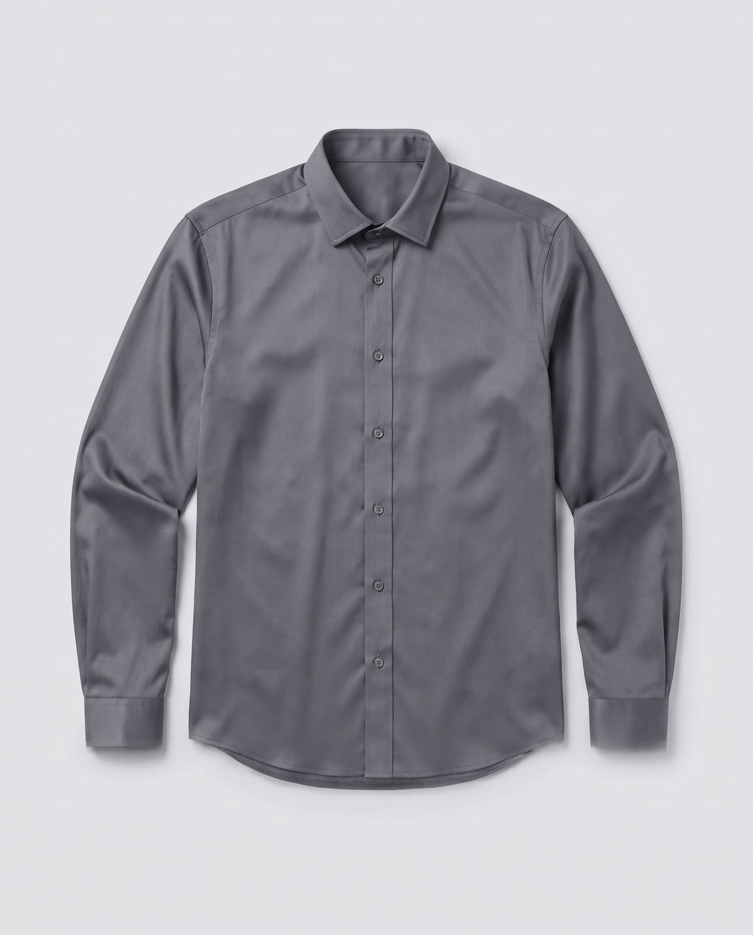 Grey Non-Iron Bamboo Satin Shirt