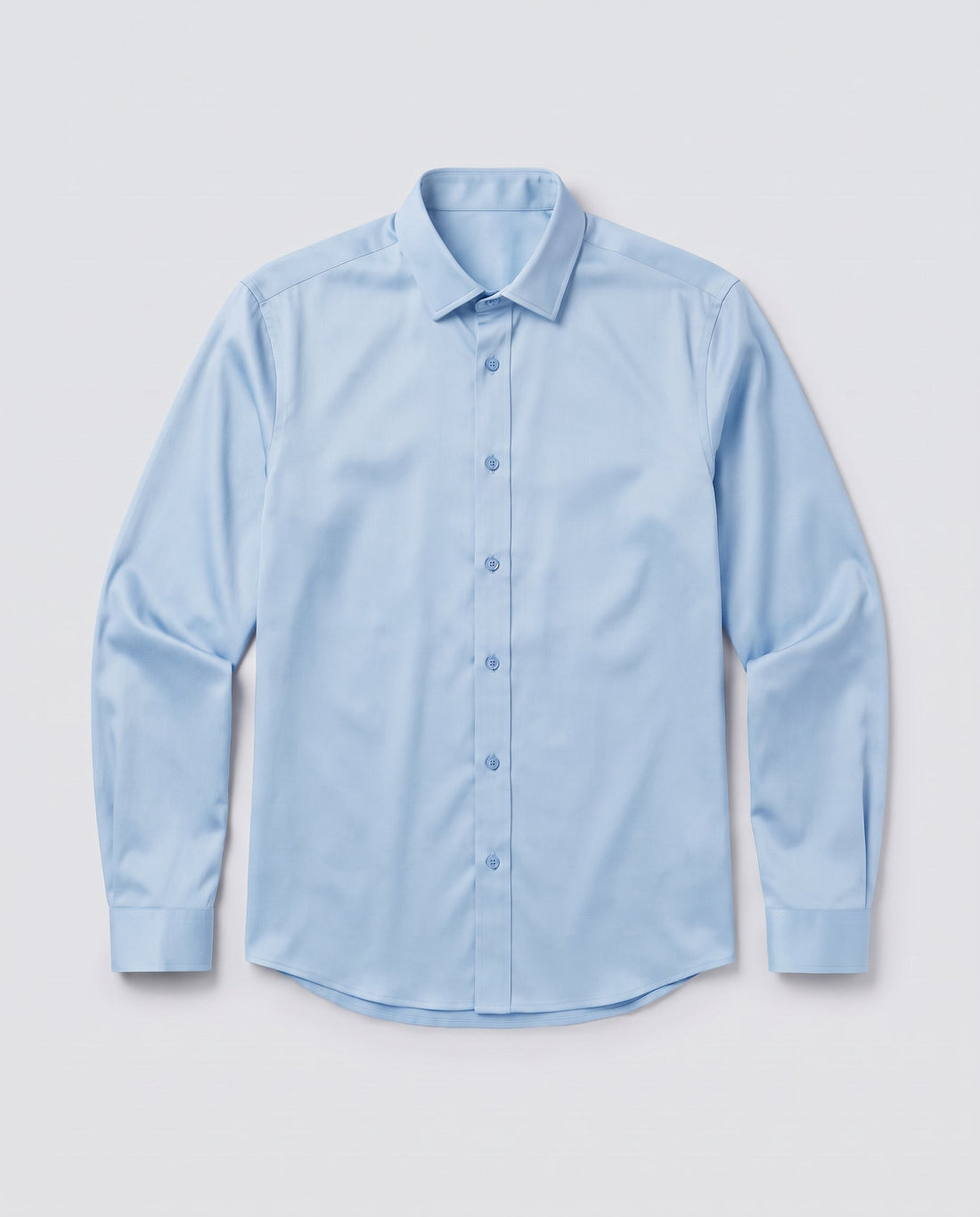 Light Blue Non-Iron Bamboo Satin Shirt