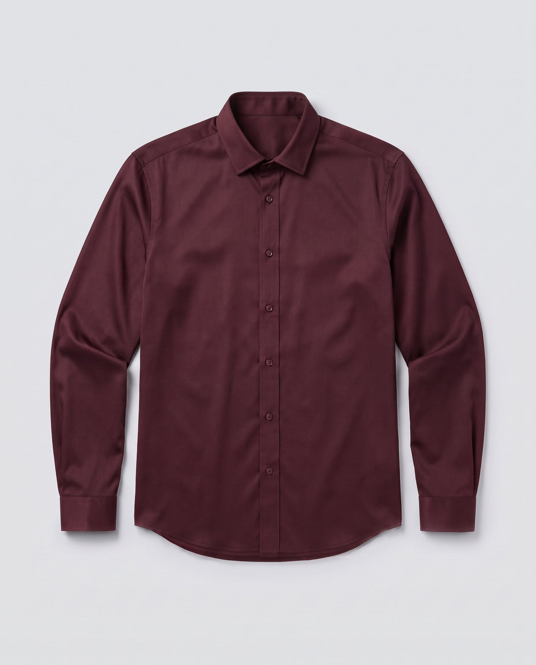 Maroon Non-Iron Bamboo Satin Shirt