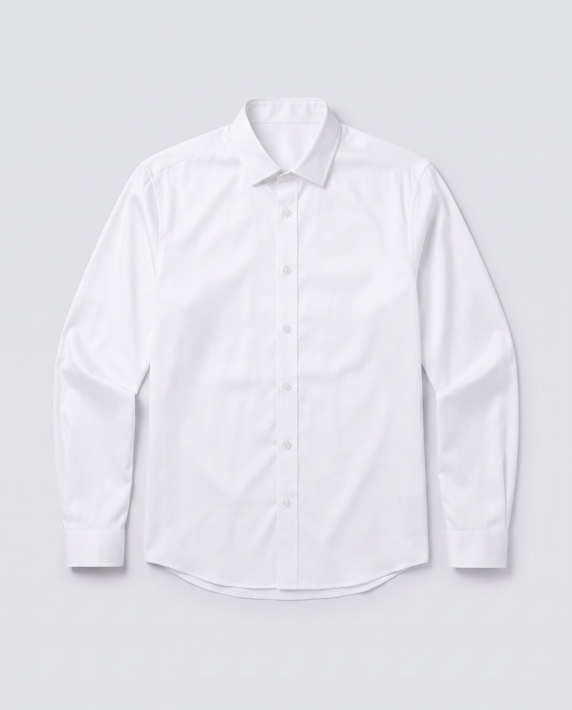 White Non-Iron Bamboo Satin Shirt