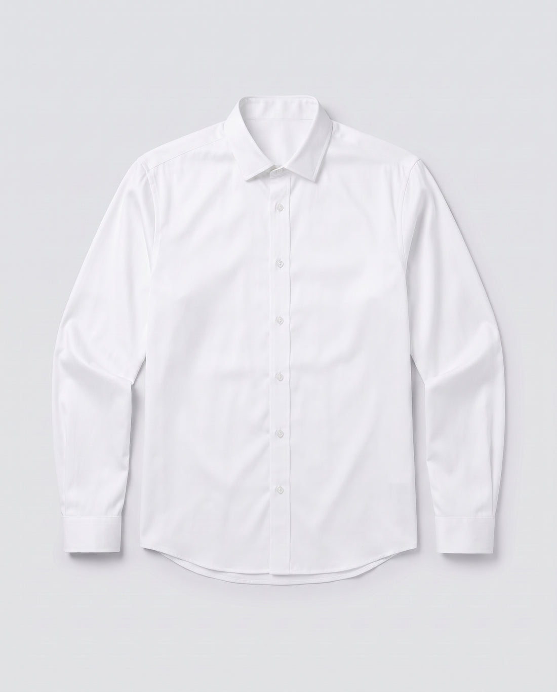 White Non-Iron Bamboo Satin Shirt