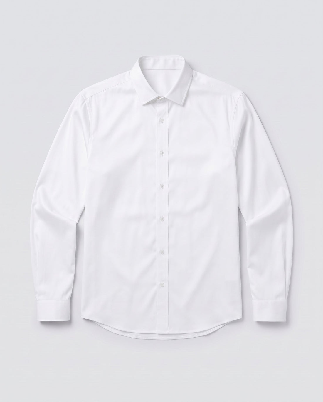 White Non-Iron Bamboo Satin Shirt