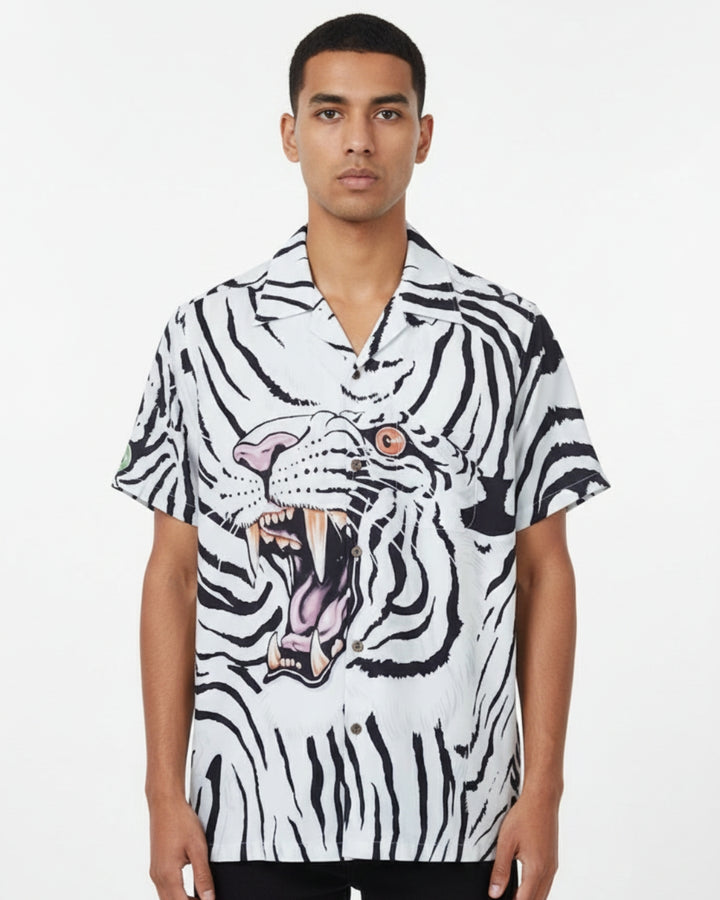 SATIN CAMP COLLAR SHIRT 136