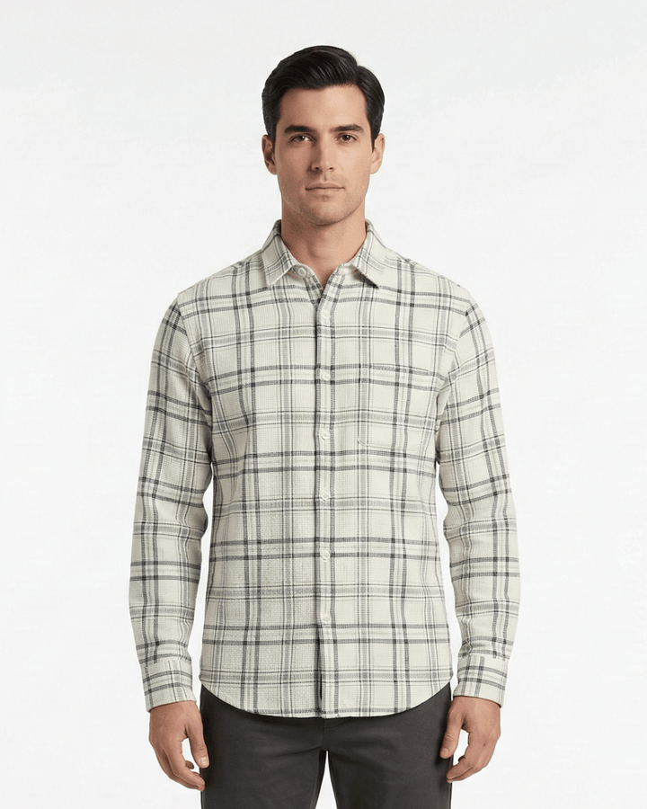 DOBBY CHECK LS SHIRT 4682
