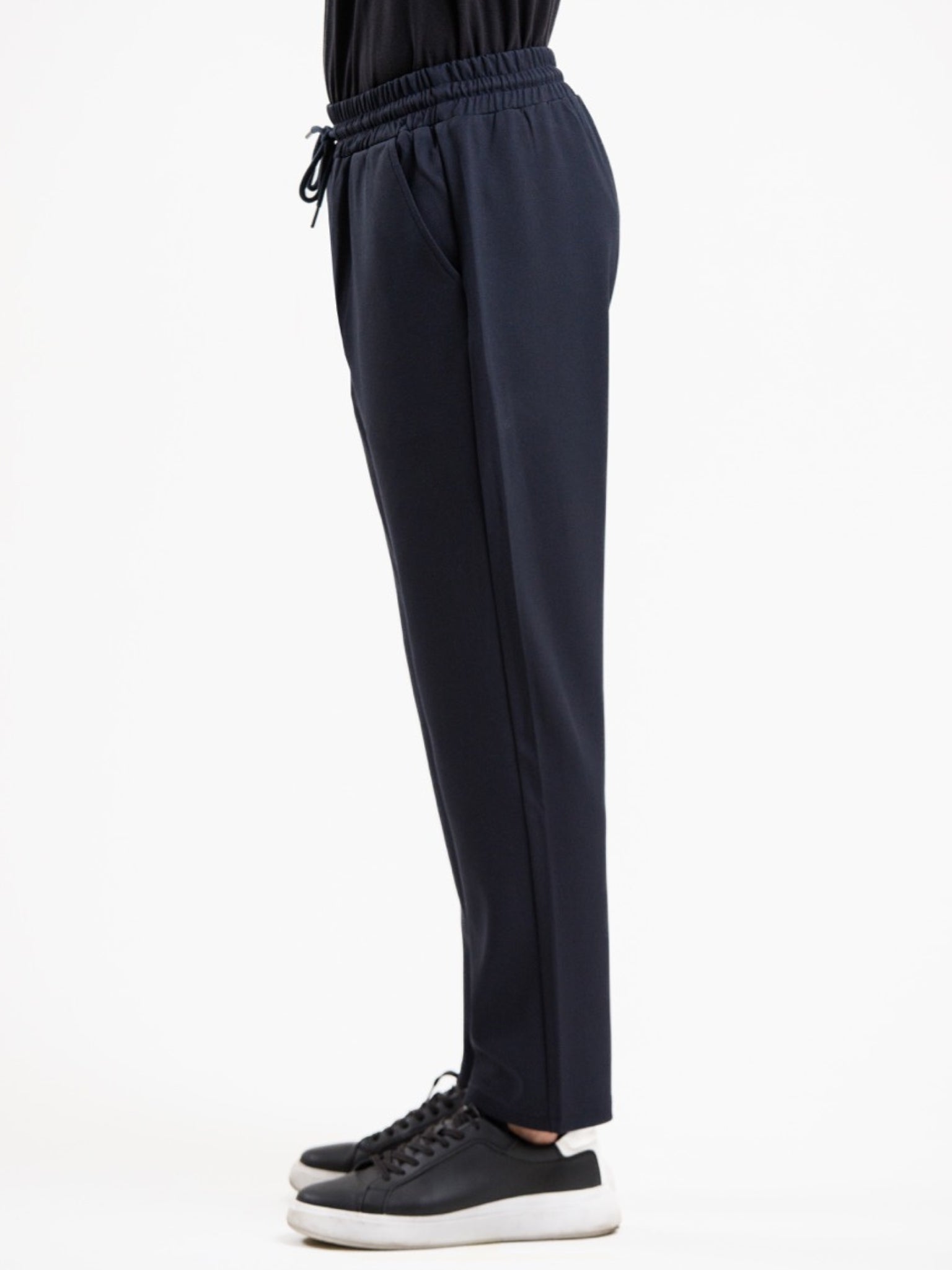 Tapered High Waist Stretch Trouser