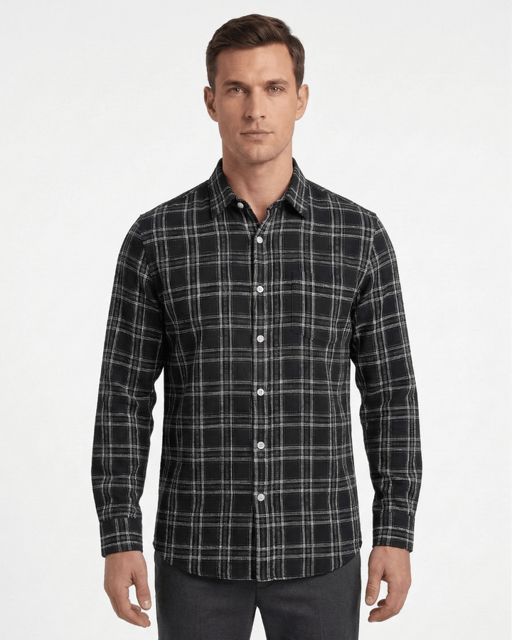 DOBBY CHECK LS SHIRT 4682