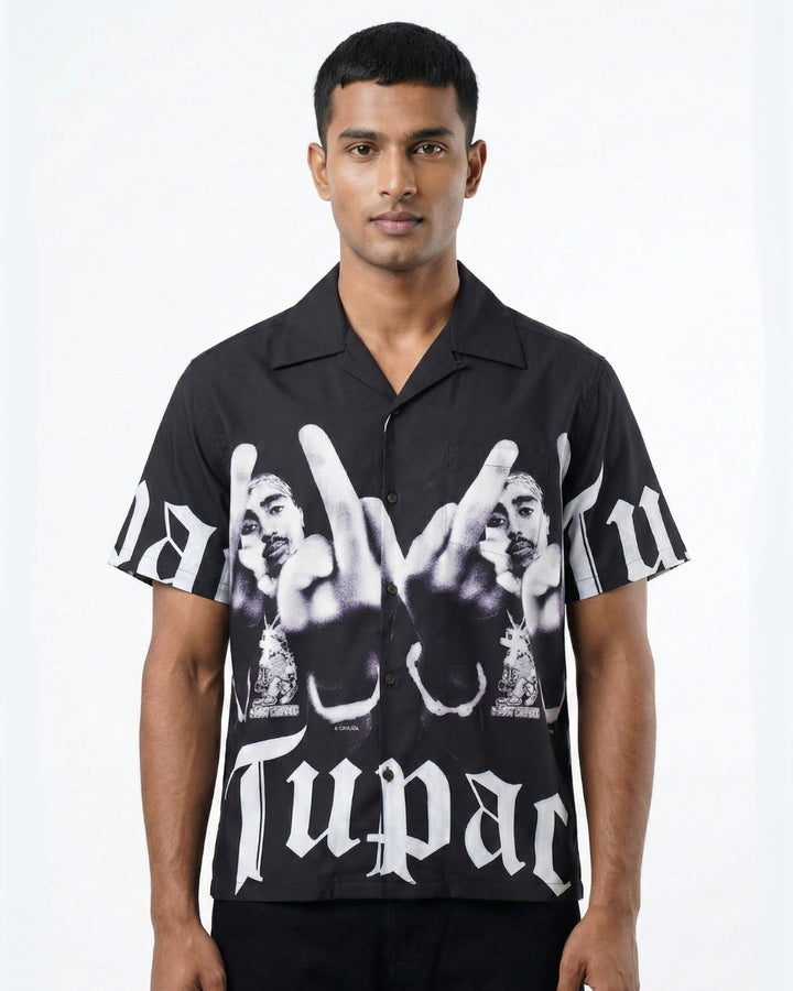 SATIN CAMP COLLAR SHIRT 172