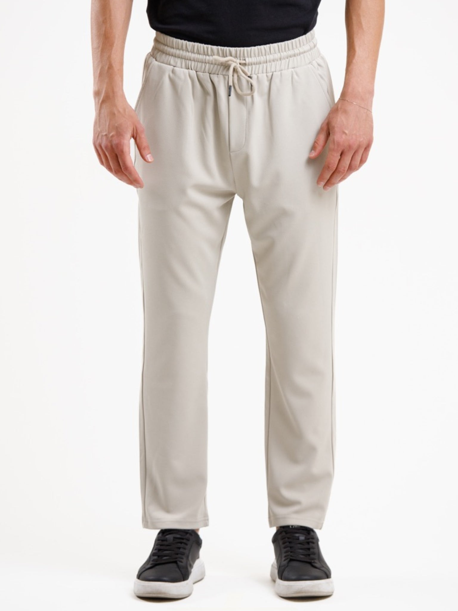 Tapered High Waist Stretch Trouser