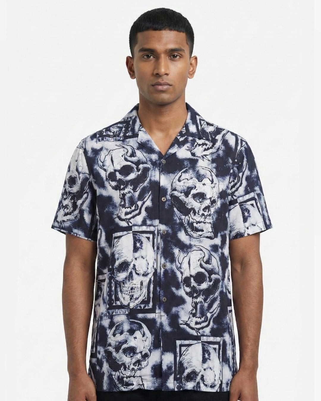 SATIN CAMP COLLAR SHIRT 133