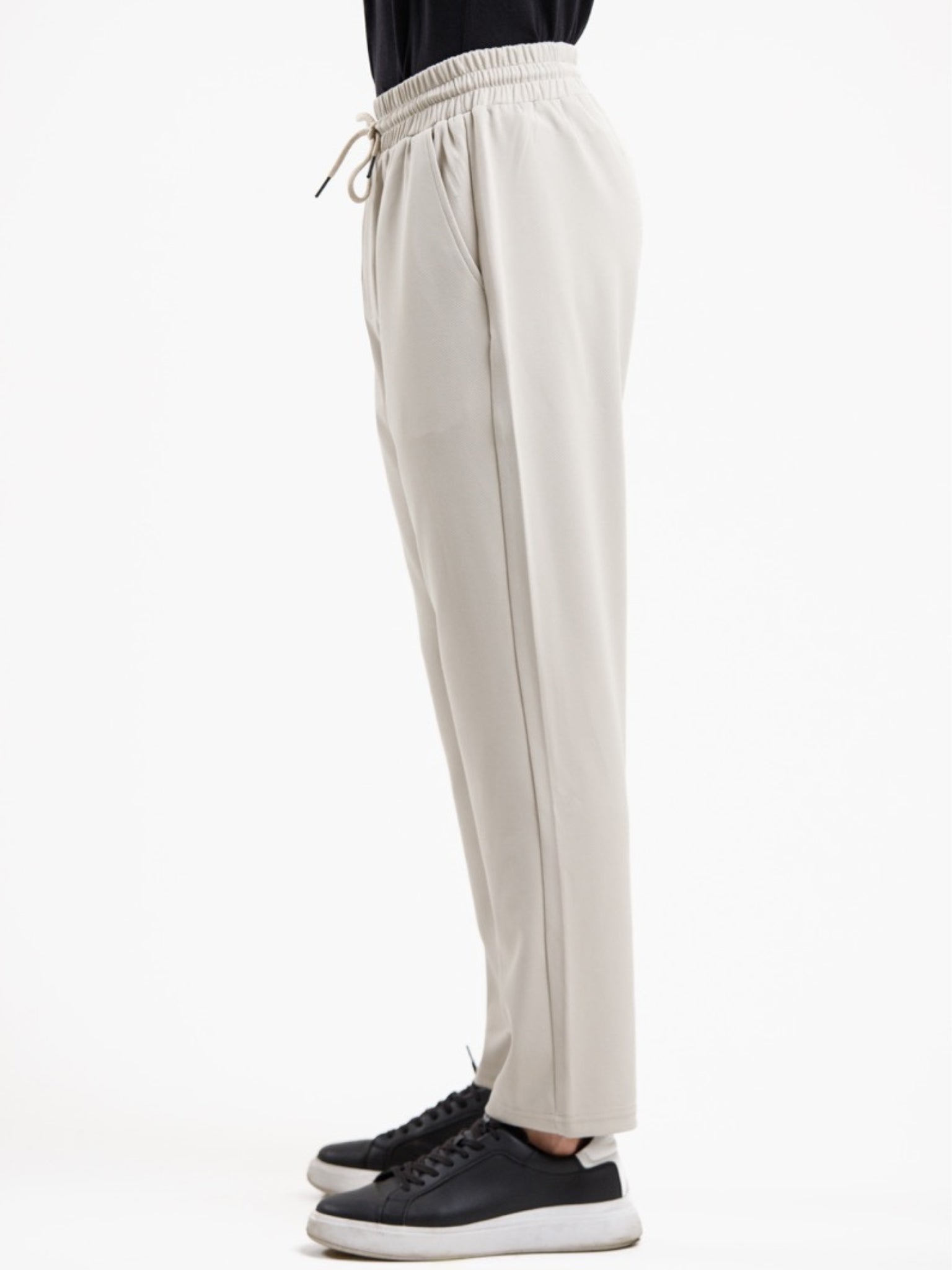 Tapered High Waist Stretch Trouser