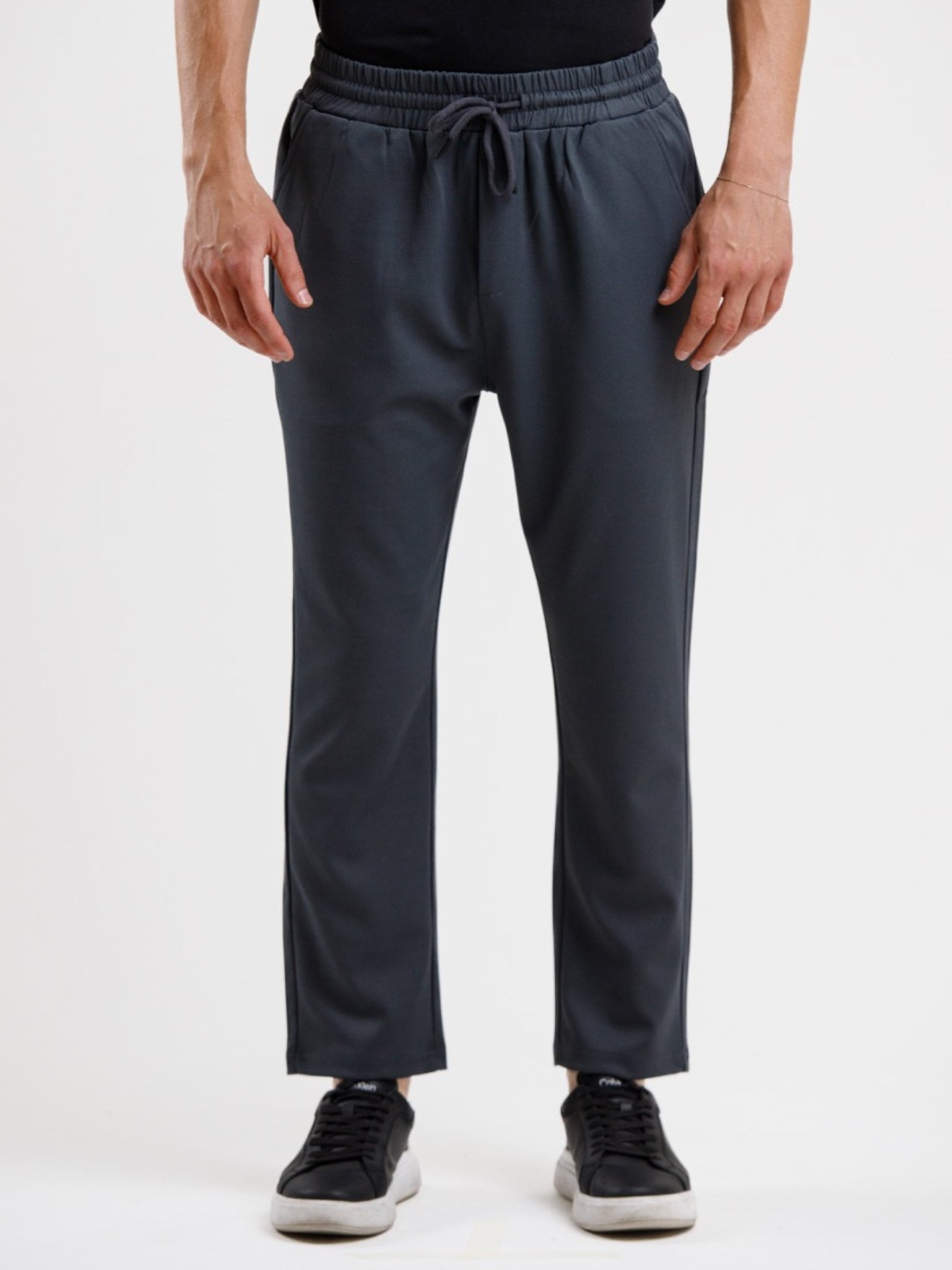 Tapered High Waist Stretch Trouser