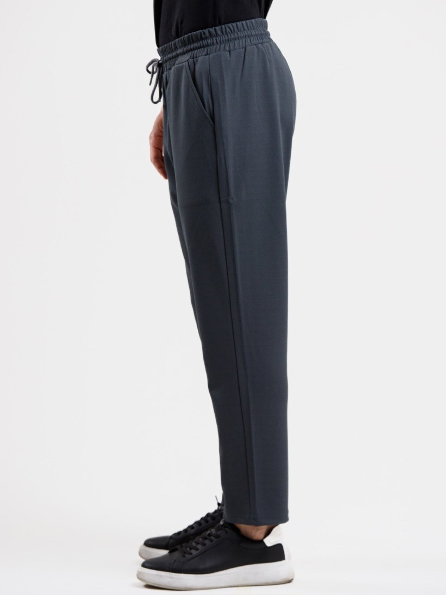 Tapered High Waist Stretch Trouser