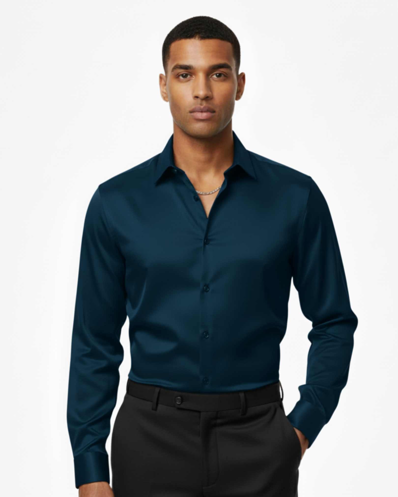 FELAGIC SATIN PLAIN SHIRT