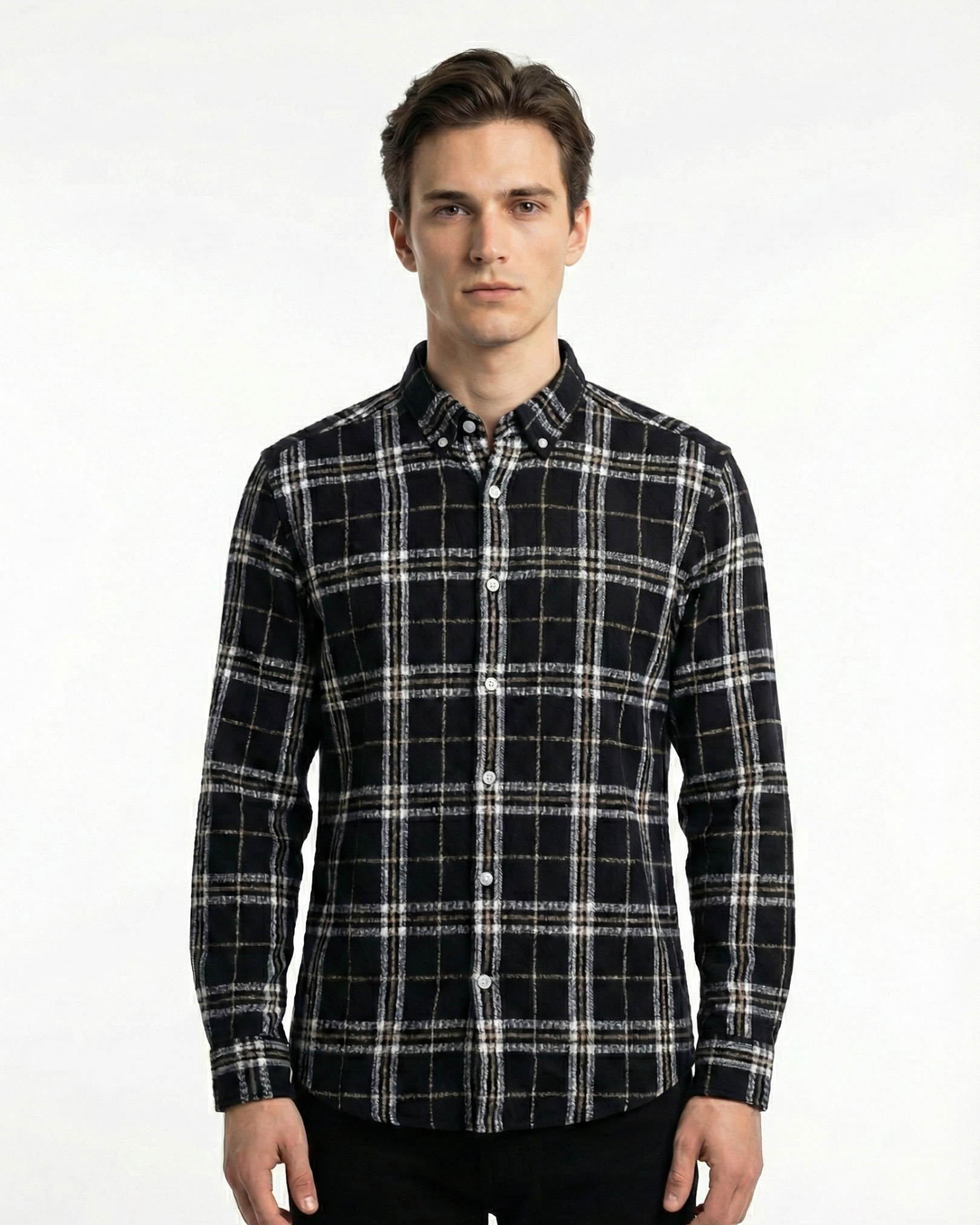 COTTON DOBBY LS SHIRT