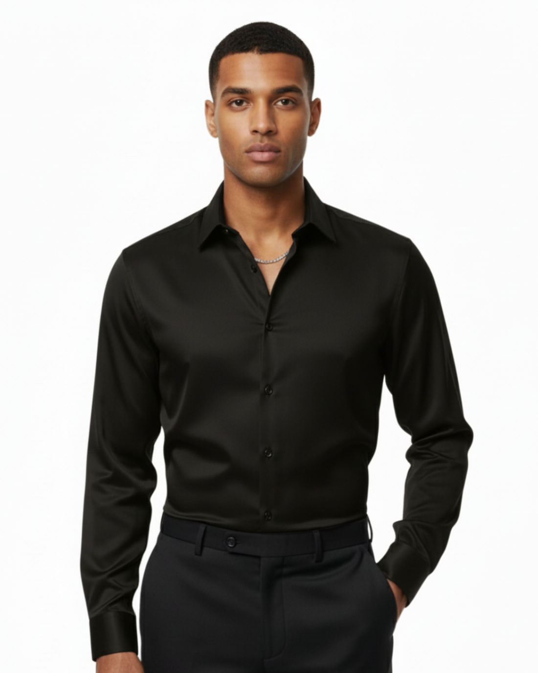 FELAGIC SATIN PLAIN SHIRT
