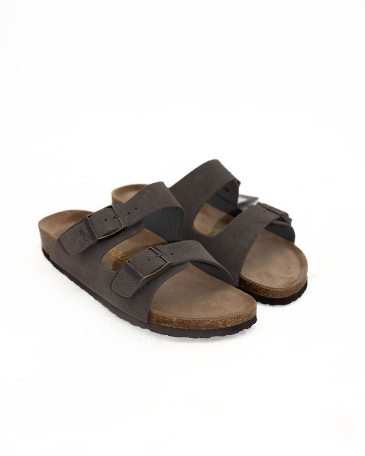 AMALFI DOUBLE STRAP SUEDE LEATHER SANDAL 2.0 - GREY