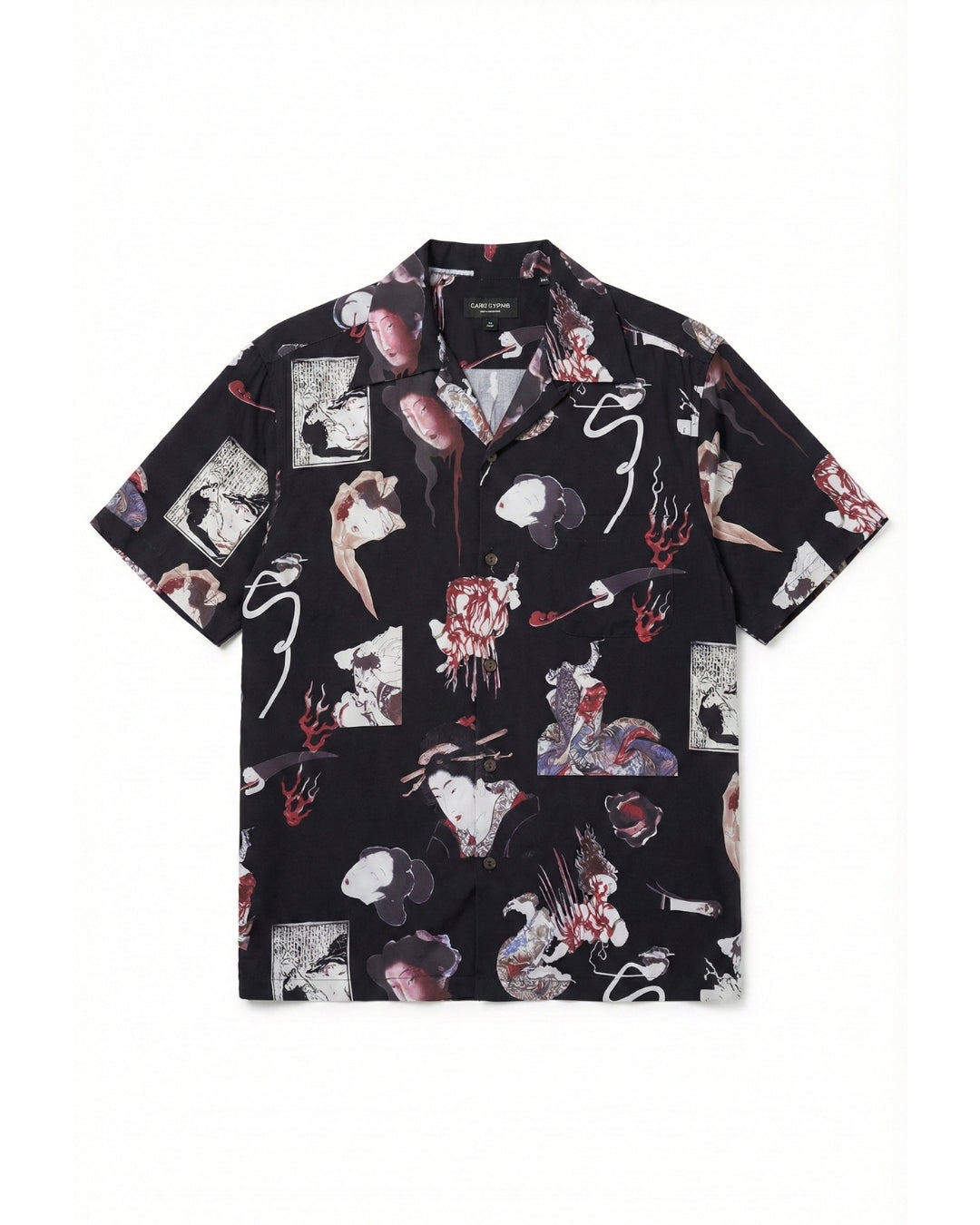 SATIN CAMP COLLAR SHIRT 112