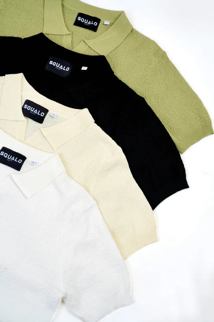 Textured Knit Polo