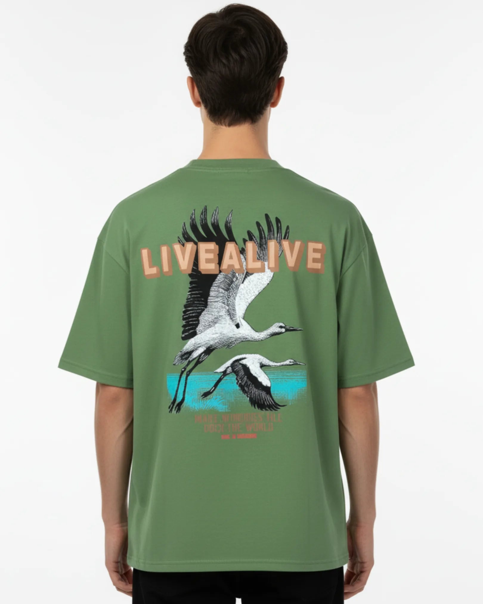 Oversized Graphic Tee - Green