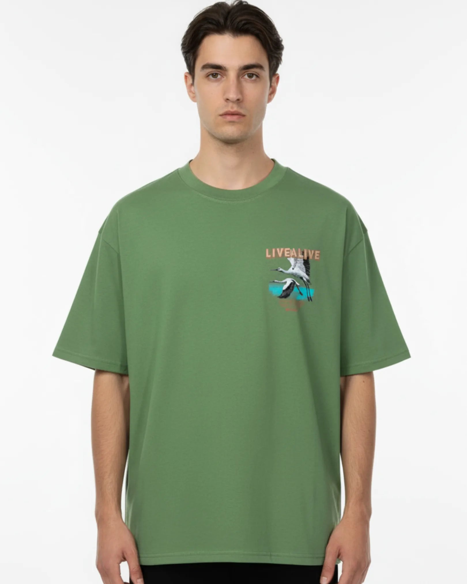 Oversized Graphic Tee - Green