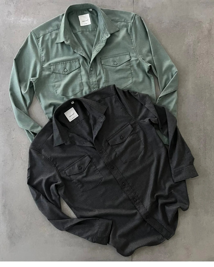 Melange Double Pocket Shirt