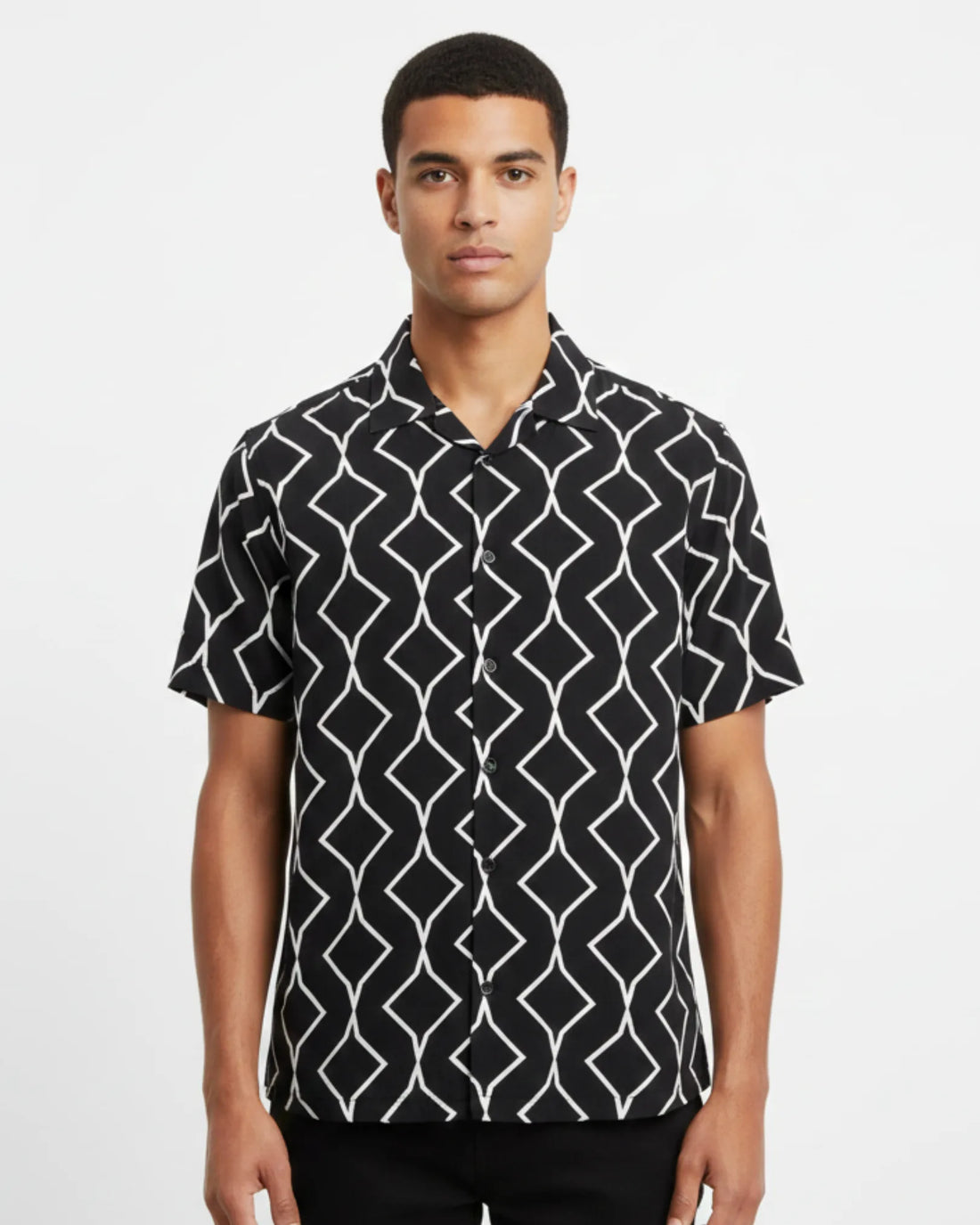 Digital Print Shirt - Black &amp; White
