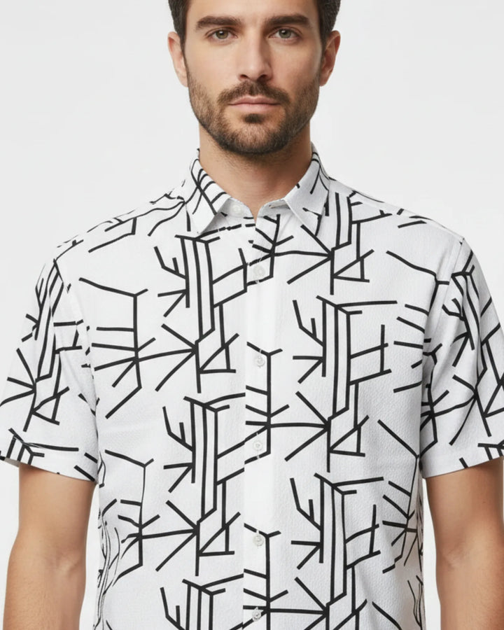 Digital Print Shirt - Black 01