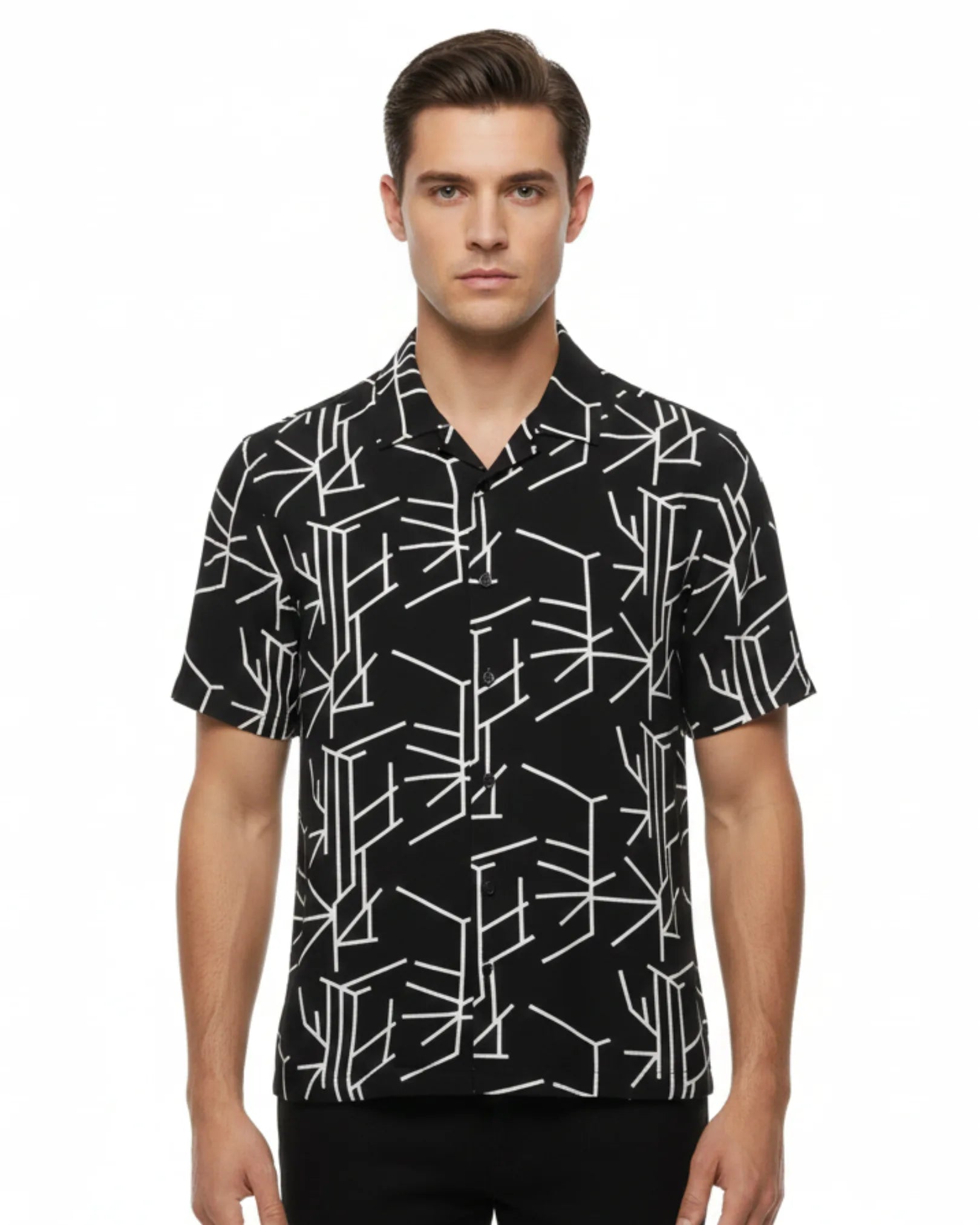 Digital Print Shirt - Black 01