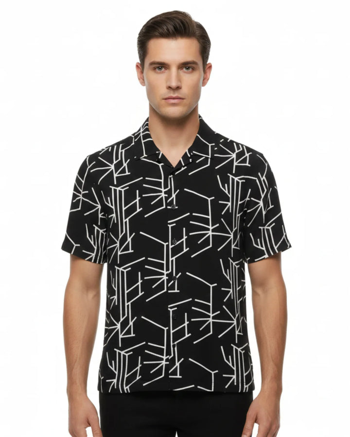 Digital Print Shirt - Black 01