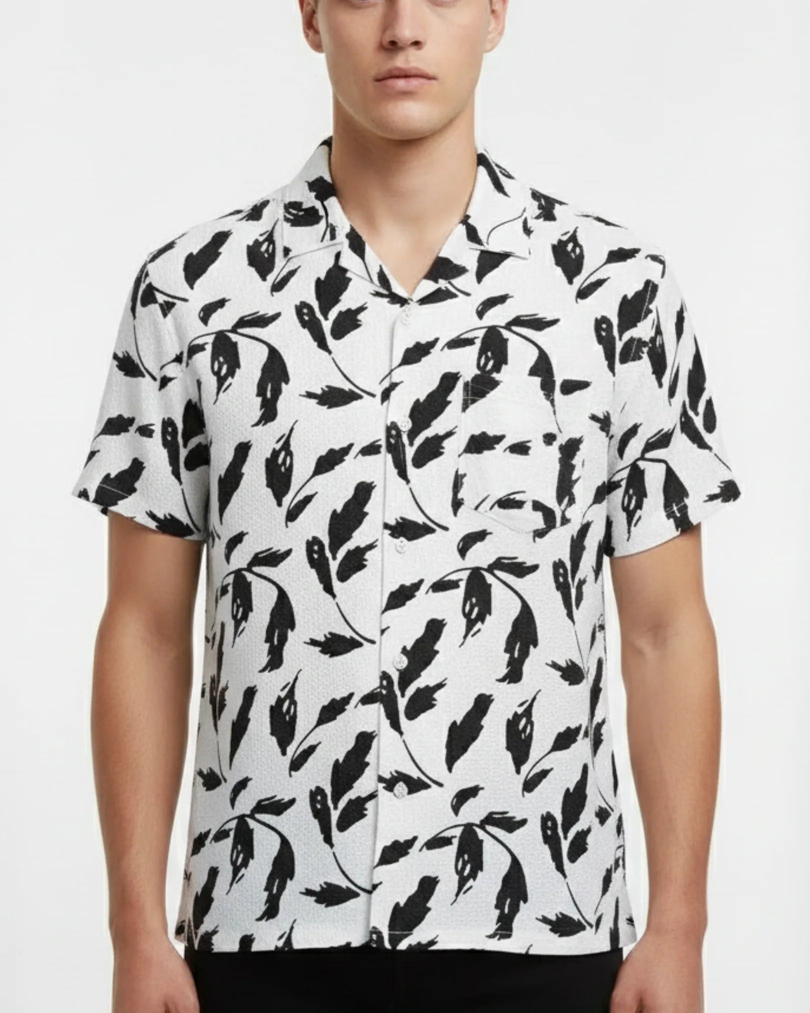 Digital Print Shirt - White 01